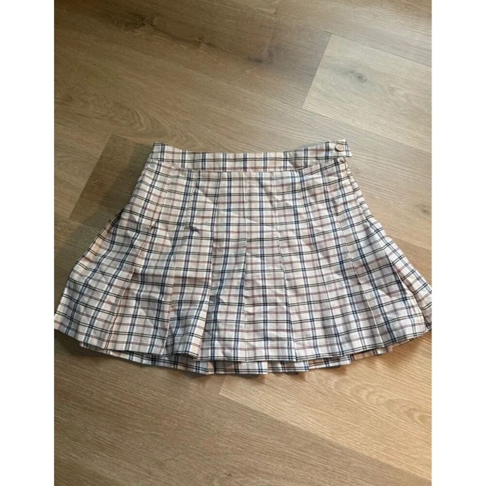 Plaid Pleated Mini Skirt